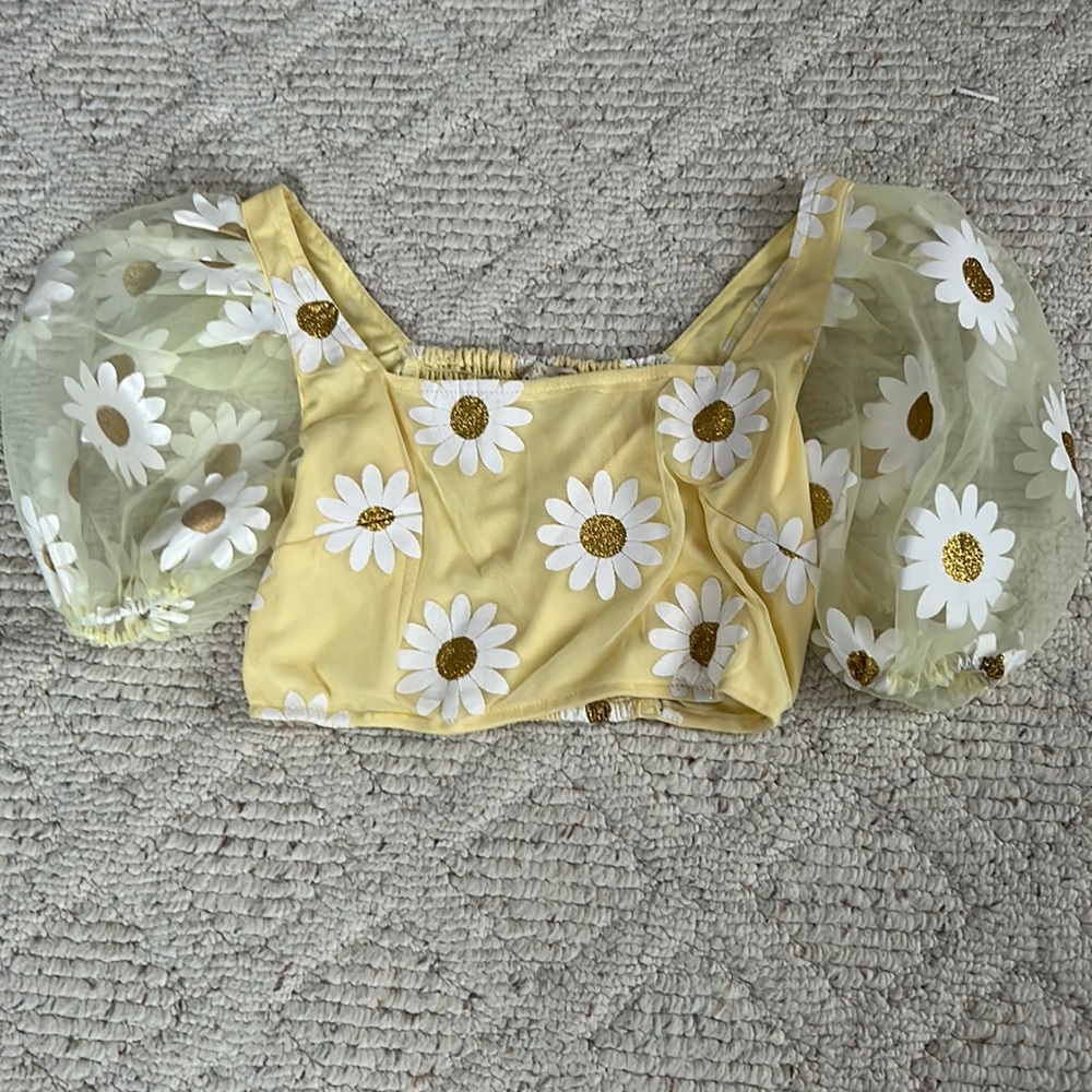 Yellow crop top